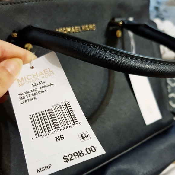 Michael Kors bag handbag shoulder bag totes navy - Picture 8 of 8